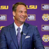 LSU Football Hosts Press Conference Introducing New Head Coach Lane Kiffin