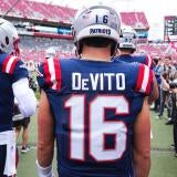 Tommy DeVito #16 of the New England Patriots