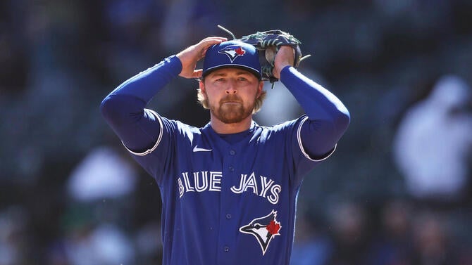 Spencer Miles Blue Jays reacts