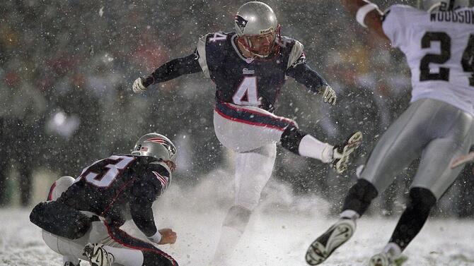 New England Patriots Adam Vinatieri, 2002 AFC Playoffs