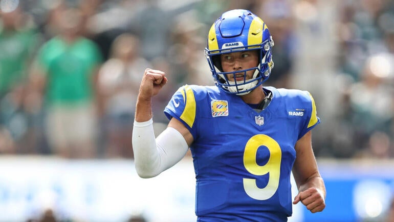 Matthew Stafford Rams fist pump celebrating
