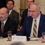 President Trump Participates In A Saving College Sports Roundtable In The East Room