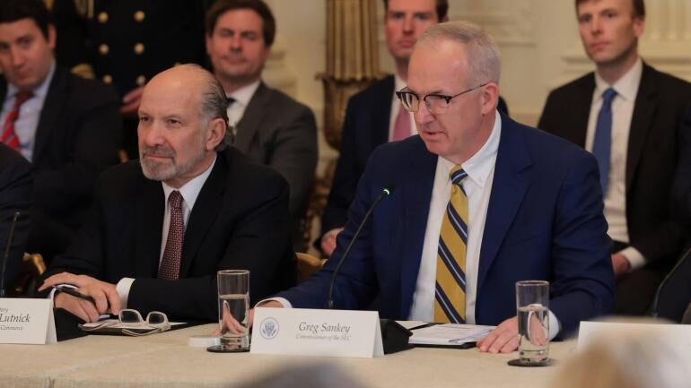 President Trump Participates In A Saving College Sports Roundtable In The East Room