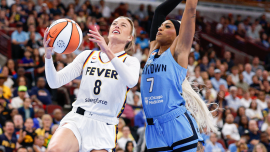 DiJonai Carrington says Sophie Cunningham foul was not intentional, declines to explain 'white privilege' post