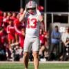 Ohio State Buckeyes quarterback Luke Fahey (13) enters the game after an injury to Julian Sayin during the NCAA football game
