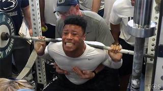 Penn State RB Saquon Barkley Squats