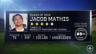 Jacob Mathis Football What's the latest with four-star tight end Jacob Mathis?