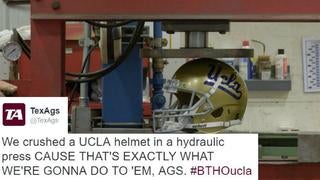 Texas A&M Crushes UCLA Helmet