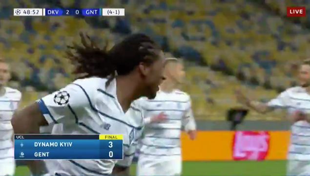 Soccer Champions League Highlights Gent Vs Dynamo Kyiv Video Cbssports Com
