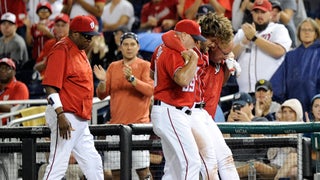 Bryce Harper gives everyone a scare, narrowly avoids injury in first-base  collision