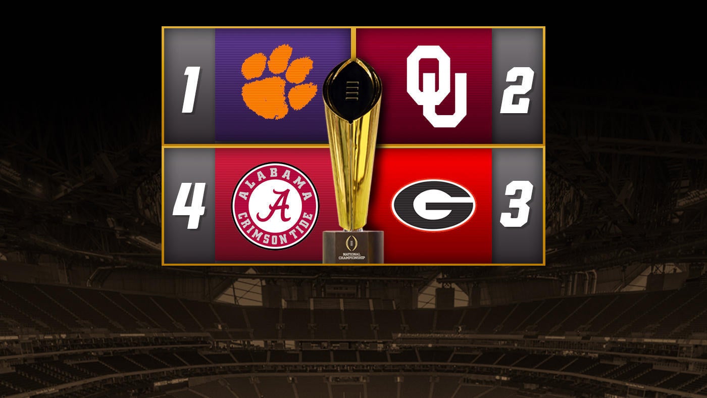 College Football Playoff games, schedule: Alabama snags final spot over  Ohio State - CBS Sports, image size:1400x788
