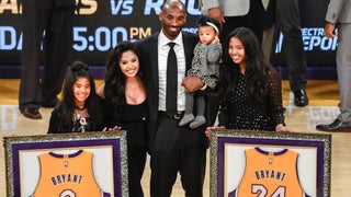 Kobe Bryant honored, has both his No. 8 and No. 24 jersey retired by Lakers  in emotional halftime ceremony – New York Daily News