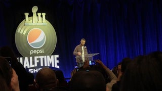 Prince during Super Bowl XLI - Pepsi Super Bowl Halftime Show Press