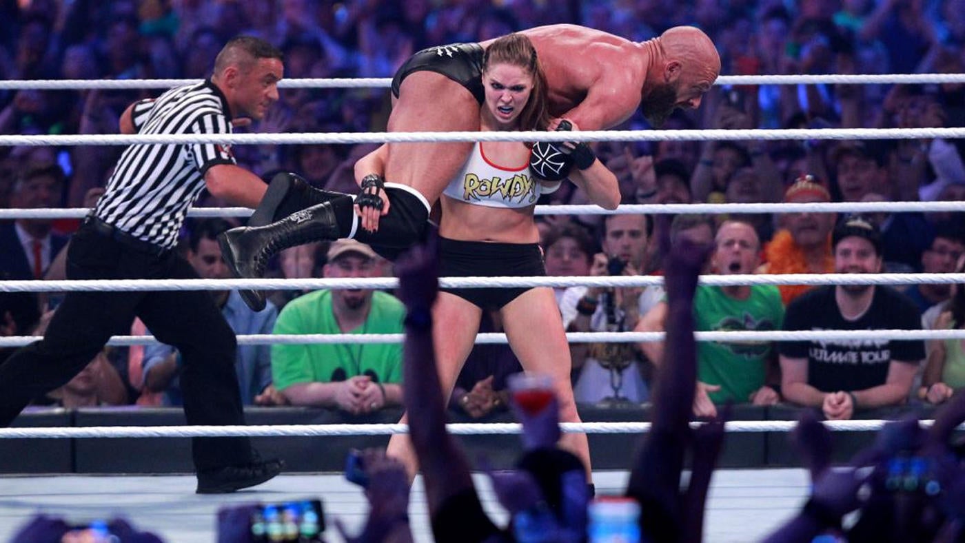 WWE WrestleMania 34 results, recap, grades: Ronda Rousey stuns ...