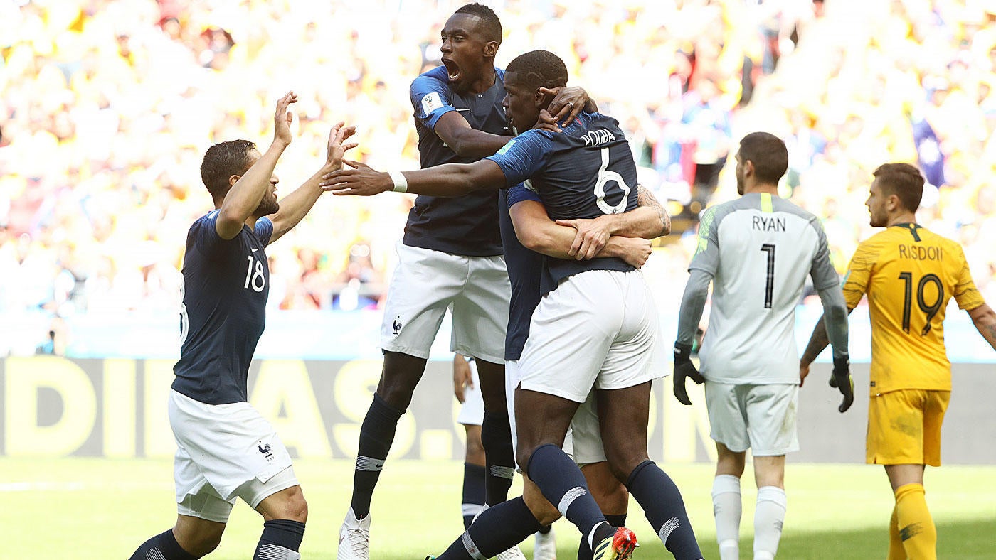 France Vs Peru Final Score Recap Mbappe Makes History With Winning Goal As Les Bleus Advance Cbssports Com