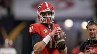 Georgia running back Zamir White catches a pass at the NFL