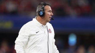 September 30, 2017: Ohio State Buckeyes defensive lineman Nick Bosa (97) is  in a four point stance during the game between The Ohio State Buckeyes and  The Rutgers Scarlet Knights at Highpoint