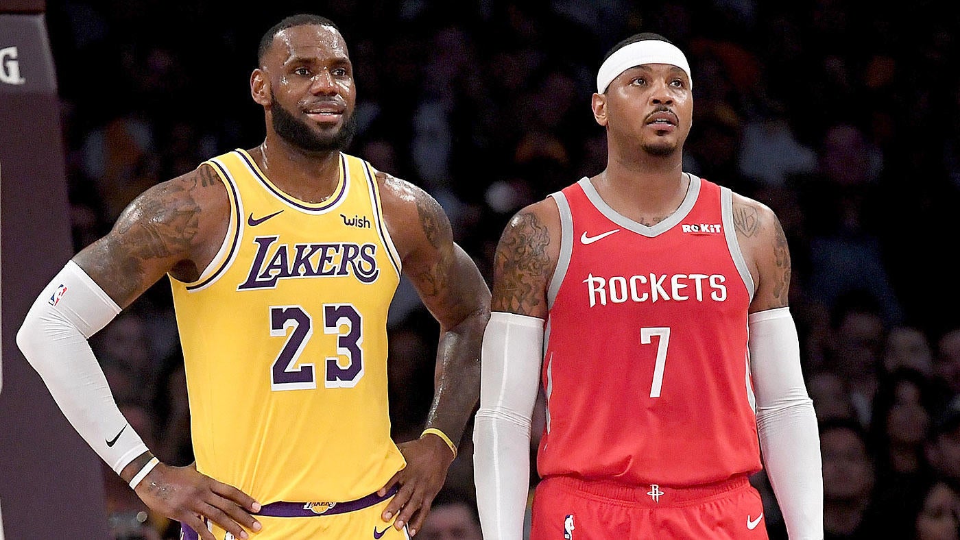 melo lebron lakers