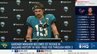 2019 NFL Rookie of the Week voting: Jaguars QB Gardner Minshew