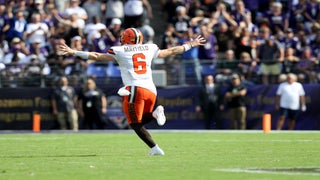 Mayfield and Chubb make history as Cleveland falls to Baltimore