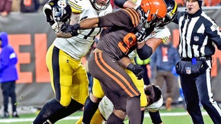 Myles Garrett Daps Up Mason Rudolph After Game, Helmet Attack Forgiven?!