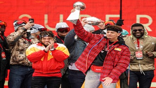 Kansas City Chiefs kicker Harrison Butker boots 77-yard field goal during  workout session