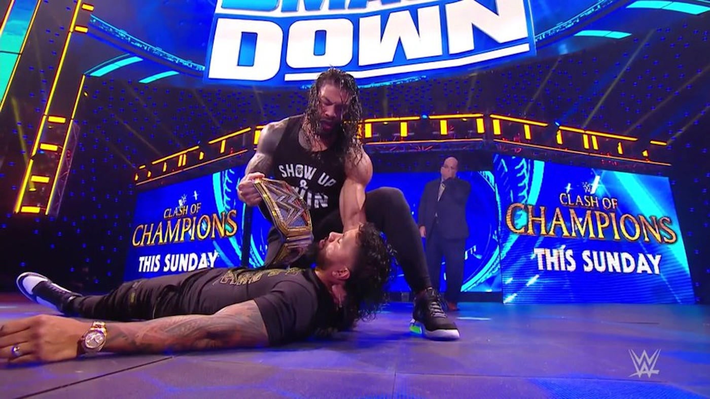 Wwe Smackdown Results Recap Grades Roman Reigns Delivers Chilling Message To Jey Uso Cbssports Com