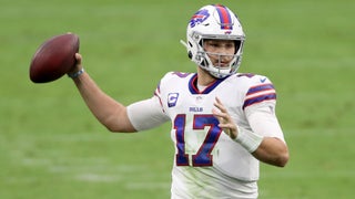 Josh Allen went airborne to get a first down for the Bills