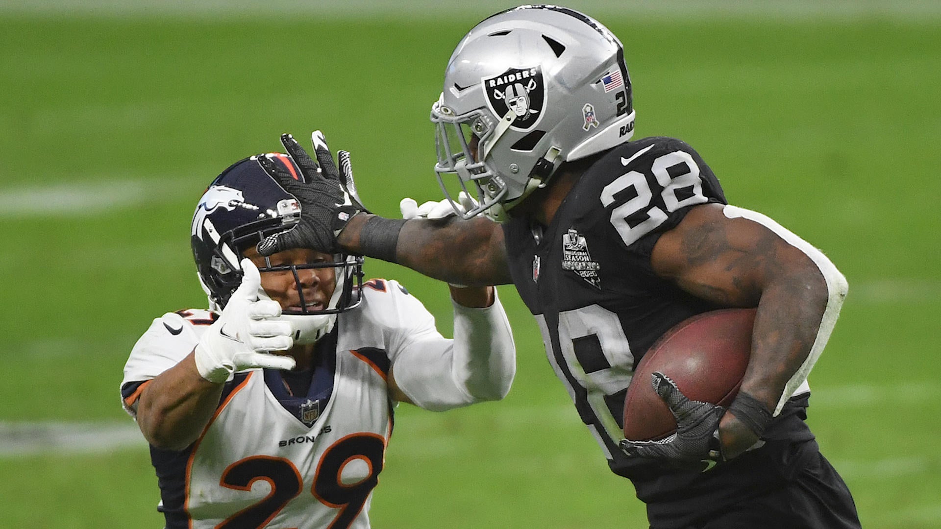 Josh Jacobs could have a big game against the Dolphins on Boxing Day.