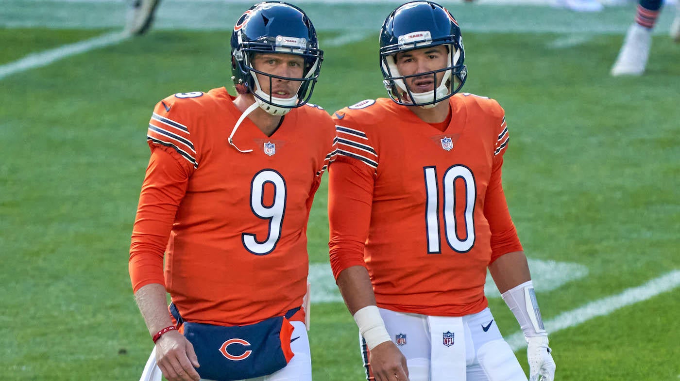 Bears' Matt Nagy impressed with Mitchell Trubisky's growth as Nick Foles sits out practice with injury