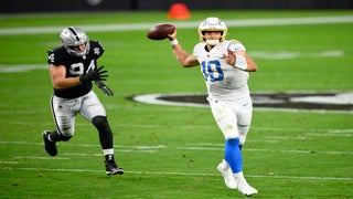 Chargers' Justin Herbert leading with arm, legs as well as his heart