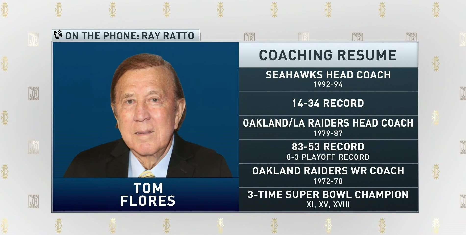 Tom Flores is a finalist for the Hall of Fame for the third time