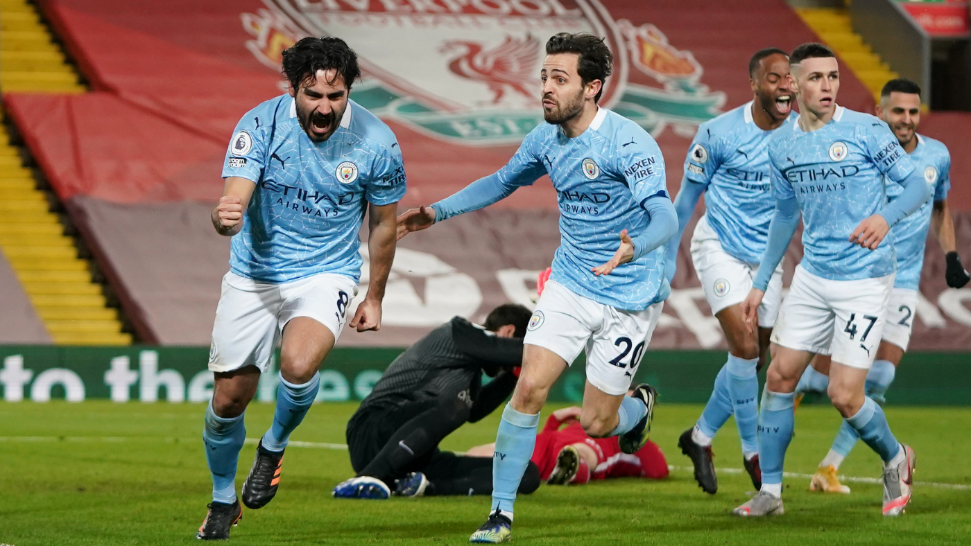 Liverpool Vs Manchester City Score Premier League Leaders Make Statement In First Win At Anfield Since 2003 Cbssports Com