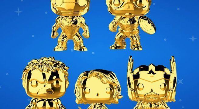 Vinyl Marvel Studios 10th Anniversary Star-Lord Gold Chrome Exclusive Pop 