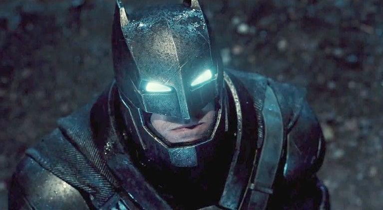 Batman v Superman' Damaged Batsuit Armor on Display in 'Justice League'  Batcave