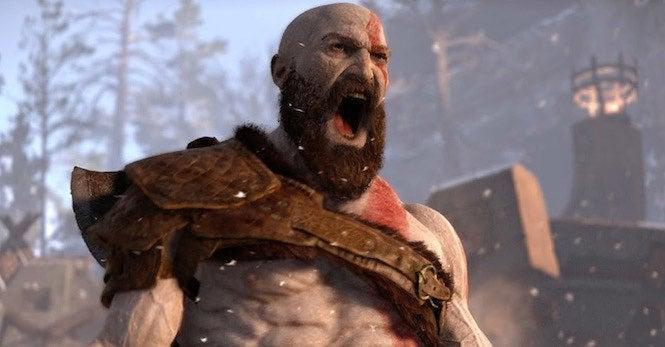Sunny Suljic & Christopher Judge present this iconic moment in 2018 at, kratos voice actor