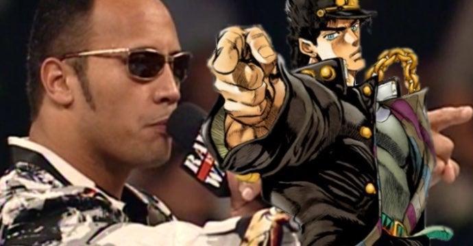 Anime Fans Are Going Wild Over Throwback WWE Poster of The Rock