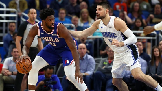 Joel Embiid Nikola Vucevic Philadelphia 76ers Orlando Magic