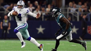 Dak Prescott wearing Player Exclusive Air Jordan 11 cleats for last night's  game. 