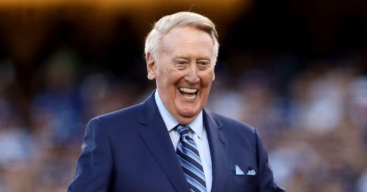 Official rIP Vin Scully Legendary Dodgers Broadcaster ITFDB Vin