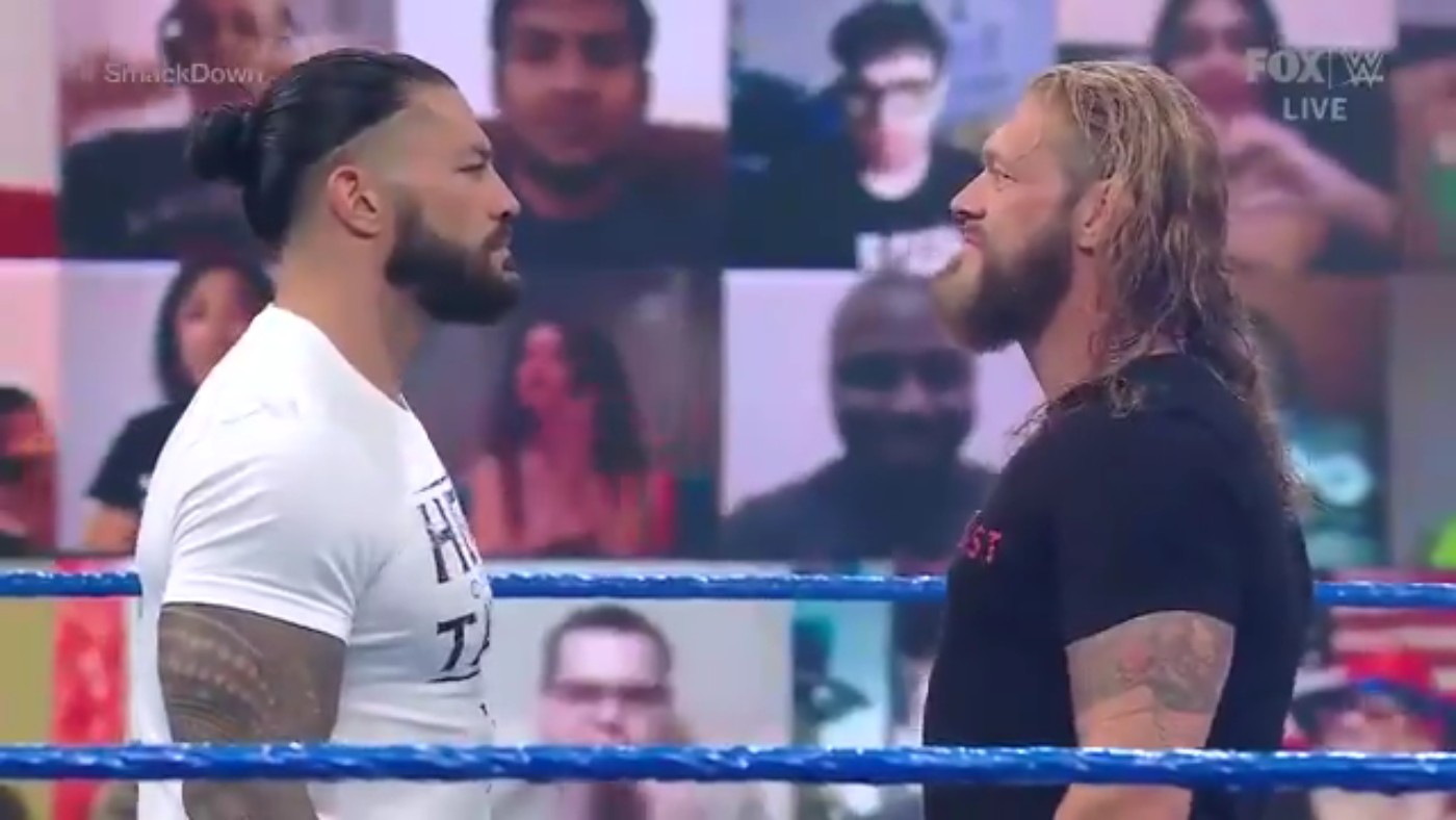 Wwe Smackdown Results Recap Grades Edge Humiliates Roman Reigns And The Usos Cbssports Com