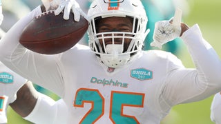 Miami Dolphins cornerback Xavien Howard (25) walks on the