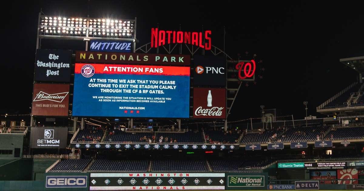 Washington Nationals' Game Suspended After Shooting Outside Stadium