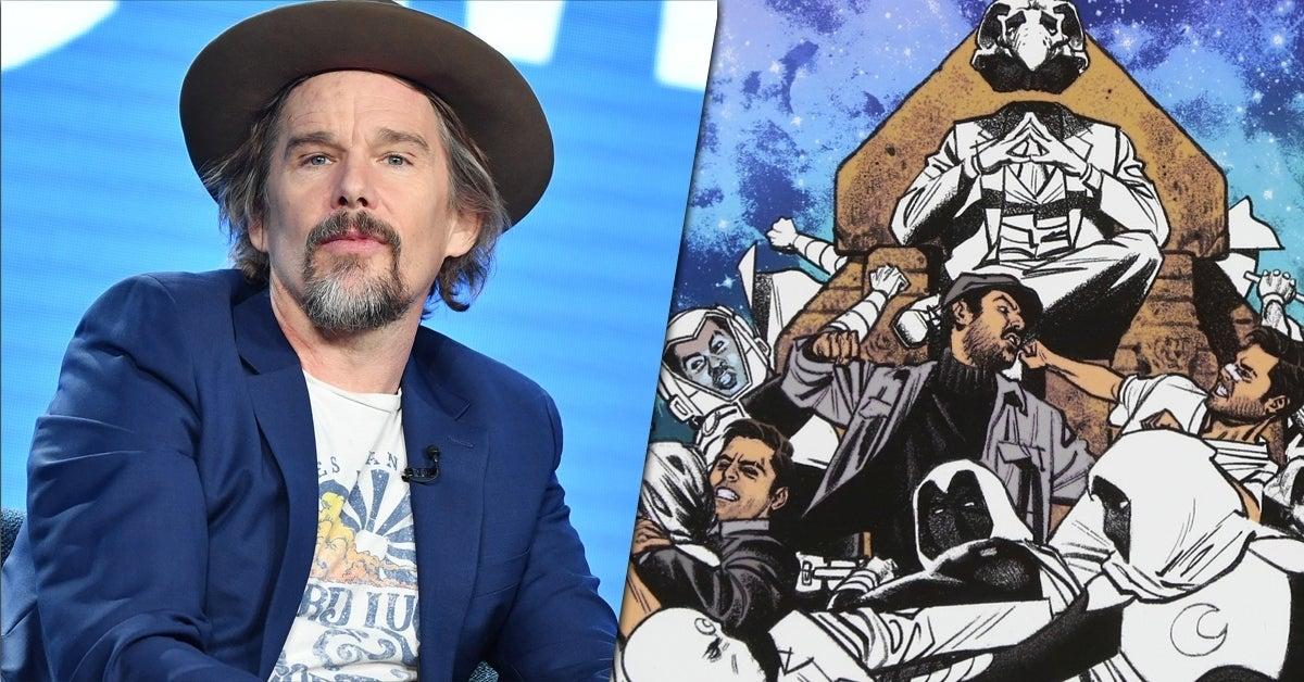 Moon Knight Star Ethan Hawke Reveals the One Person He Spilled Marvel ...