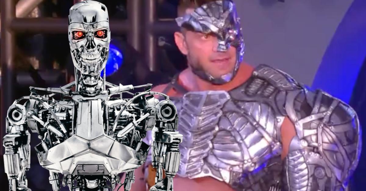 AEW Double or Nothing Brian Cage Shows Off Terminator Inspired Gear