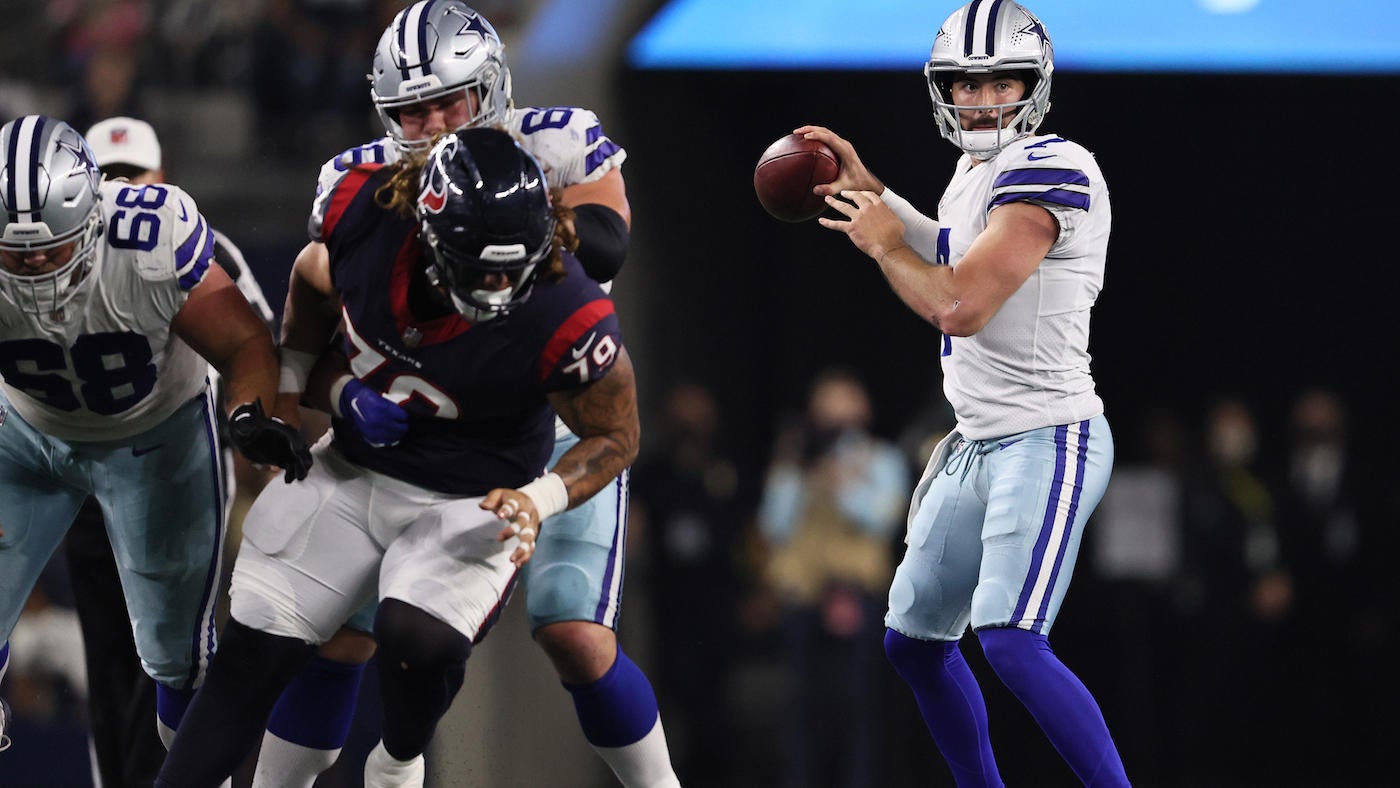 Cowboys to release Ben DiNucci, choose between Cooper Rush and Will Grier for backup QB spot, per report