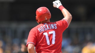 Phillies' Rhys Hoskins homers twice in return from injury; Alec Bohm  demoted 