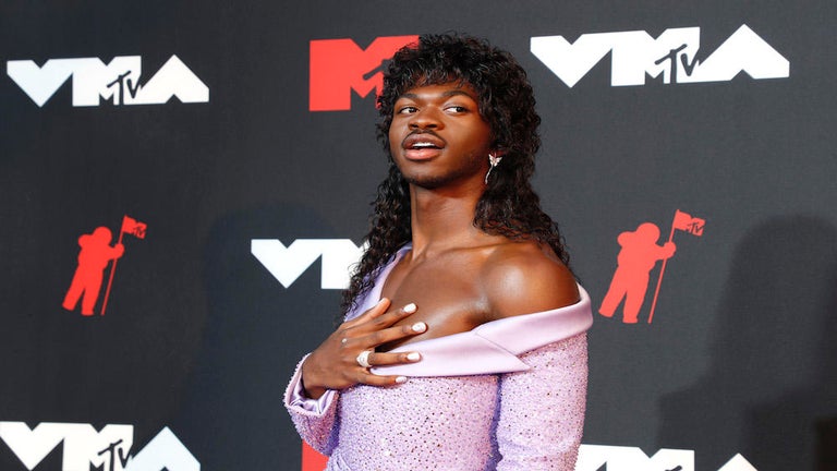 Lil Nas X Oozes Little Richard and Rick James Style in Stunning VMAs Red Carpet Attire