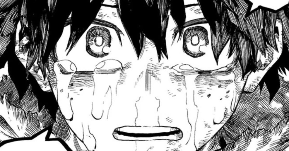 my hero academia 325 deku izuku midoriya cry