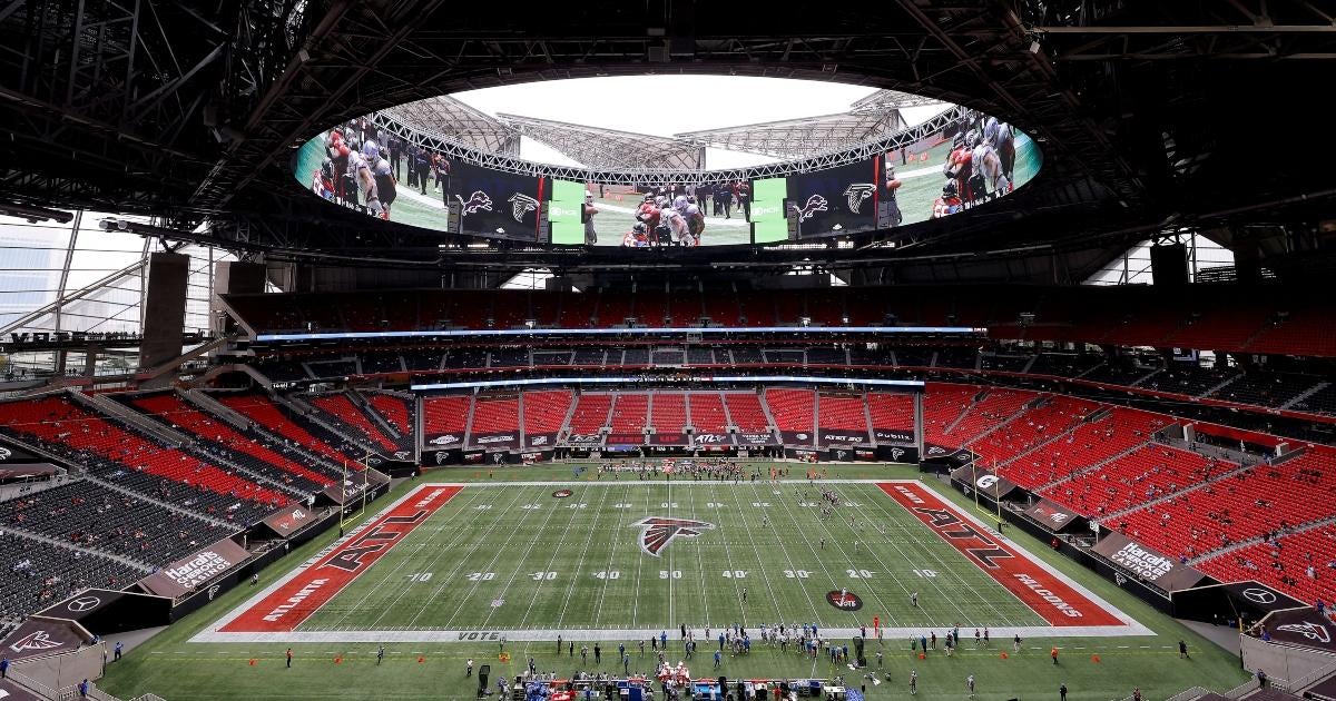 Falcons NFL Draft party at Mercedes-Benz Stadium